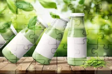 Green Tea Milk Bottle jigsaw puzzle