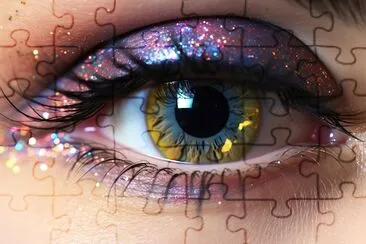 Woman sparkly eye jigsaw puzzle