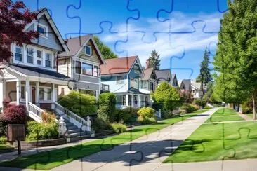 Suburb Street in Daylight jigsaw puzzle