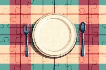 Plaid Tablecloth jigsaw puzzle