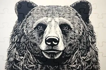 Bear Lineart jigsaw puzzle