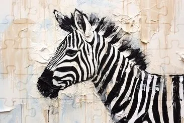 Zebra Painting jigsaw puzzle