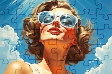 Sunglasses and Blue Sky jigsaw puzzle