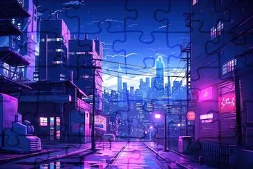 Cyberpunk citylife  jigsaw puzzle