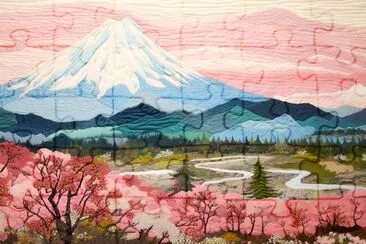 Fuji Mountain Painting jigsaw puzzle