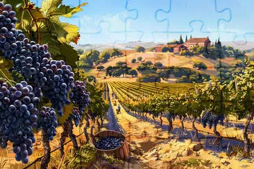 Harvest Season in a Vineyard jigsaw puzzle