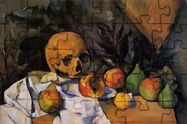 פאזל של Cézanne nature morte a crâne