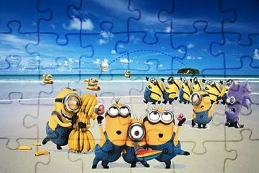 Les minions sur la plage