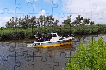 Bateau sur la Leyre Le Teich jigsaw puzzle