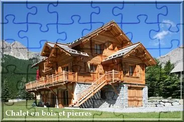 Chalet en bois et en pierres jigsaw puzzle