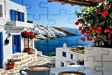 Café en Santorini