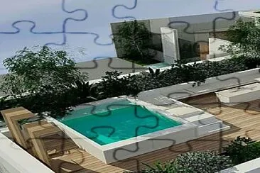 פאזל של Green rooftop pool