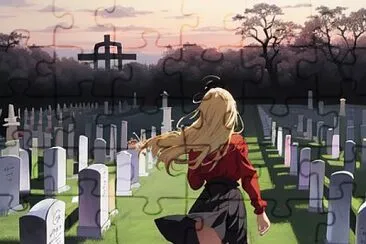 Yuki, graveyard scene.