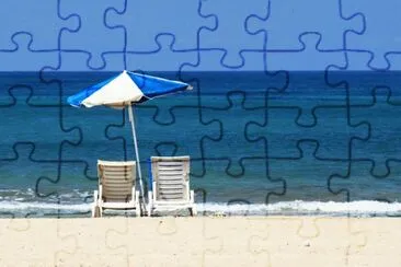 Sun Bed and Beach jigsaw puzzle