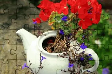 teapot flowers