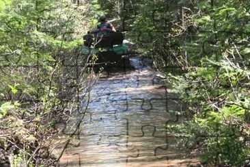 4-wheel ..swimming... on swampy trail