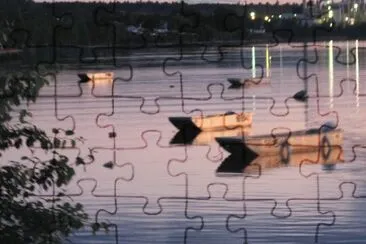 Doryboats at dusk