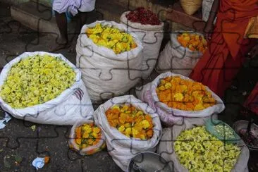 פאזל של Bags of flowers, India