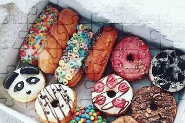 donuts, pies, cakes, candy, lunch, dinner, breakfast jigsaw puzzle