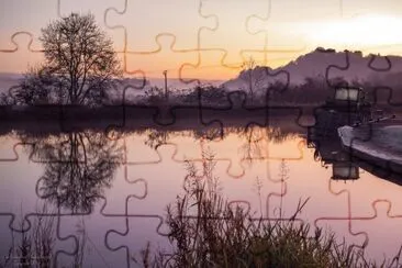 frosty morning Scotland Forth and Clyde canal