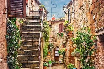 פאזל של Beco en Pitigliano-Italia