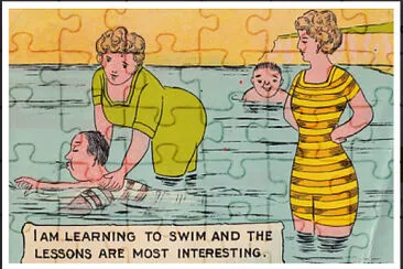 Vintage Swimming Lesson