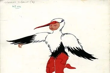 Dessin pour un costume de cigogne pour enfant jigsaw puzzle