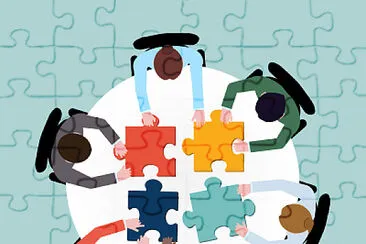 Estrutura Organizacional - Trabalho em equipe jigsaw puzzle