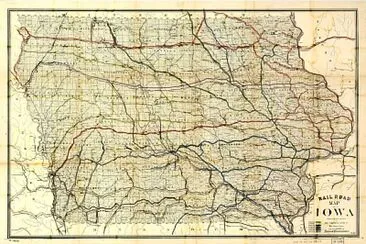 Railroad Map of Iowa