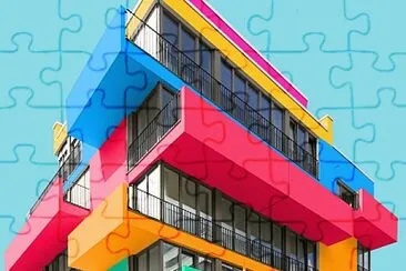 Un edificio muy colorido jigsaw puzzle