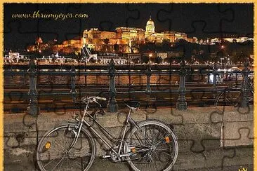 Bike along the Danube with Palace in the distance