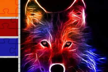 Lobo Com Paleta jigsaw puzzle