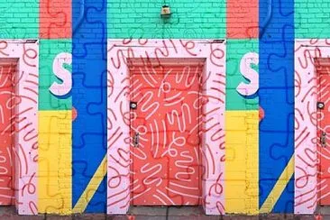 Colorful door jigsaw puzzle