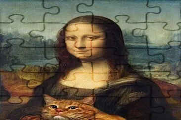 Mona Lisa com um Gato