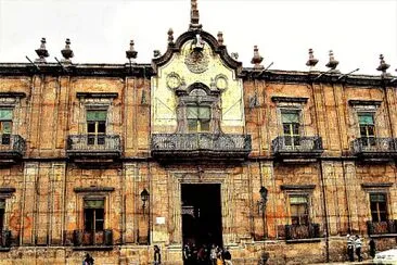 Palacio de Gobierno en Morelia, Michoacan.