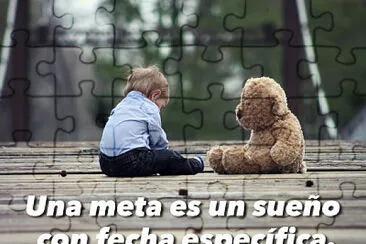 NiÃ±o y oso con frase