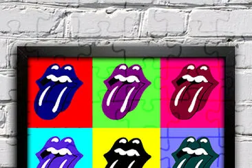 pop art rolling stones jigsaw puzzle