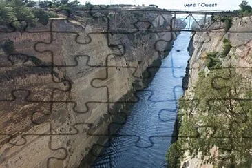 Canal de Corinthe (Grece) jigsaw puzzle