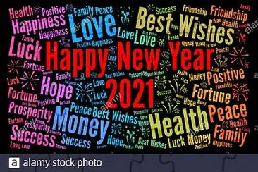 happy new year 2021 word cloud jigsaw puzzle