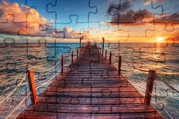 ponte pendente ao mar jigsaw puzzle