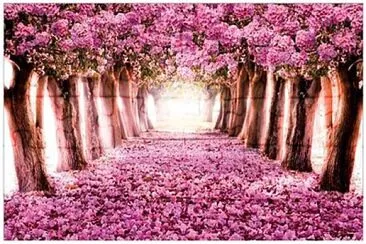 פאזל של lane of pretty pink flowers