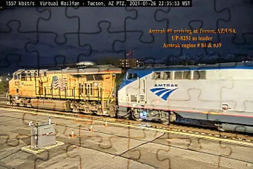 Tucson,AZ/USA  Amtrak #1 UP-8251 leader