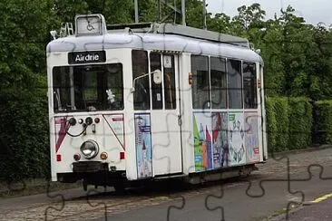 German tram with wheels jigsaw puzzle