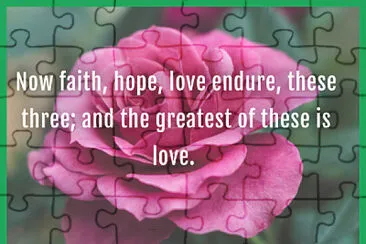 I Corinthians 13:13 jigsaw puzzle