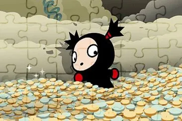 garu ve a abyo alejandose en un mar de dinero pucca