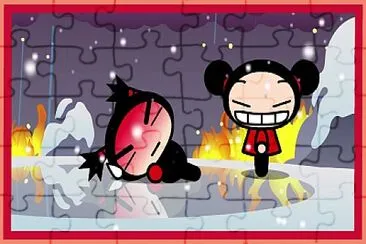 pucca sonrie y garu se pone nervioso pucca