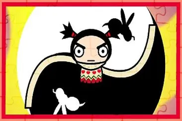 פאזל של garu se convierte en un ninja con lana pucca