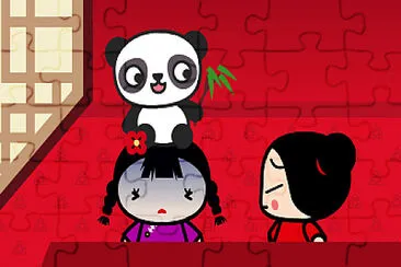 chang puso un panda en la cabeza de ching pucca