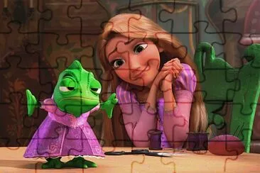 פאזל של Rapunzel y Pascal