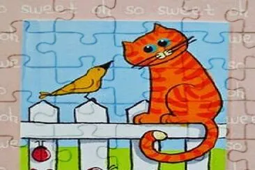 Bird and Kitty jigsaw puzzle